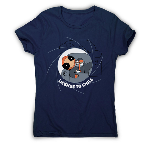 Chill sloth women's t-shirt Navy