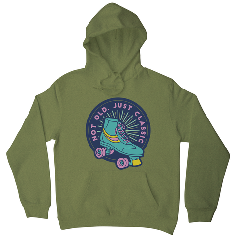 Classic rollerskate hoodie Olive Green