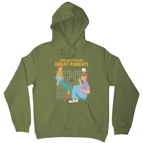 Climber man silhouette hoodie Olive Green