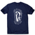 Climber man silhouette men's t-shirt Navy