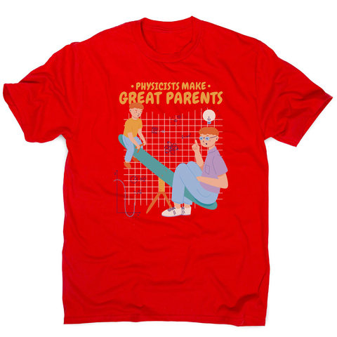 Climber man silhouette men's t-shirt Red