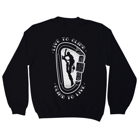 Climber man silhouette sweatshirt Black