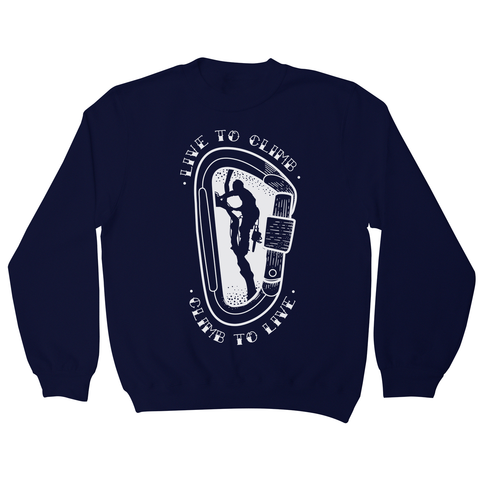 Climber man silhouette sweatshirt Navy
