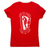 Climber man silhouette women's t-shirt Red