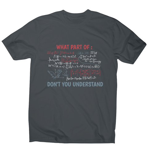 Complex equation men's t-shirt Charcoal