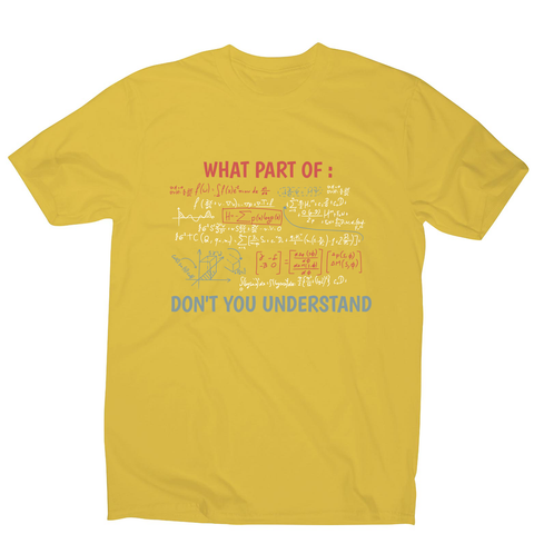 Complex equation men's t-shirt Yellow