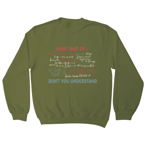Complex equation sweatshirt Olive Green