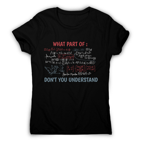 Complex equation women's t-shirt Black