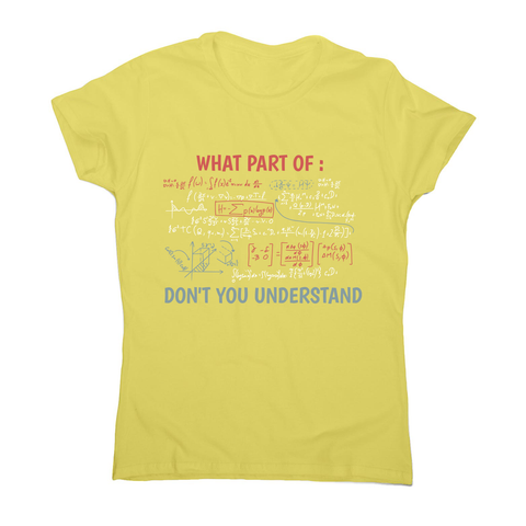 Complex equation women's t-shirt Yellow