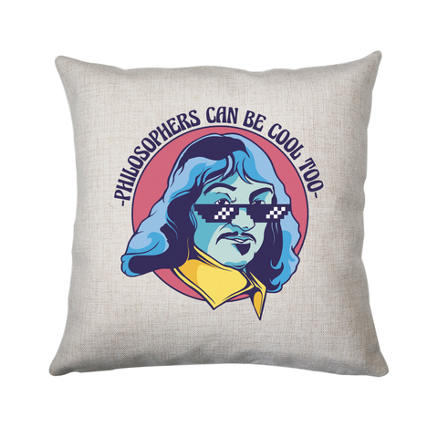 Cool Descartes philosopher cushion 40x40cm Cover Only