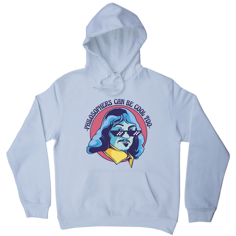 Cool Descartes philosopher hoodie White