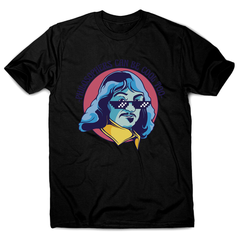 Cool Descartes philosopher men's t-shirt Black
