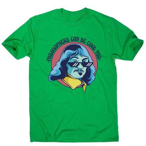 Cool Descartes philosopher men's t-shirt Green