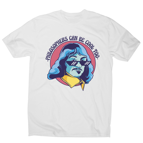 Cool Descartes philosopher men's t-shirt White