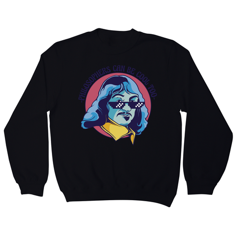 Cool Descartes philosopher sweatshirt Black
