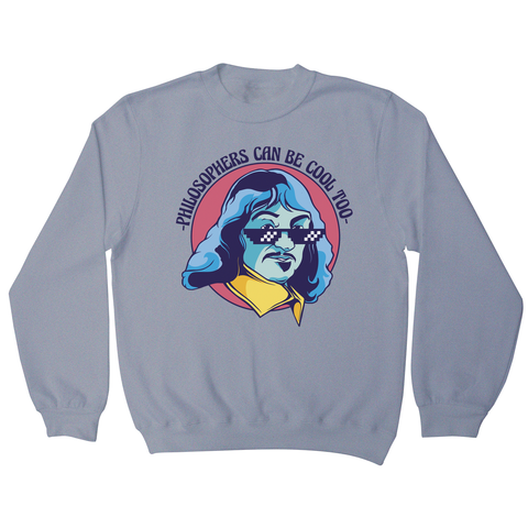 Cool Descartes philosopher sweatshirt Grey