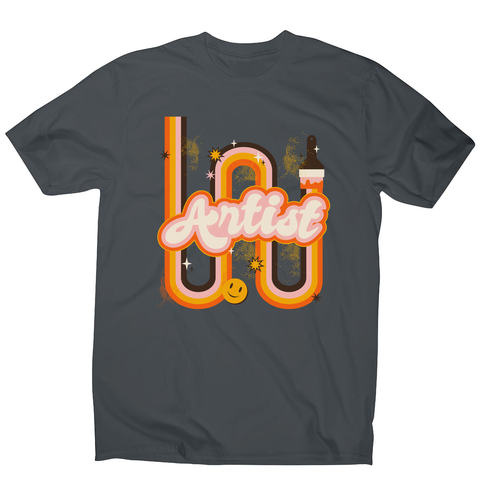 Cool artist men's t-shirt Charcoal