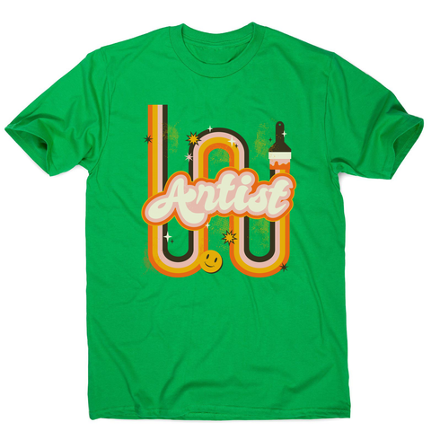 Cool artist men's t-shirt Green