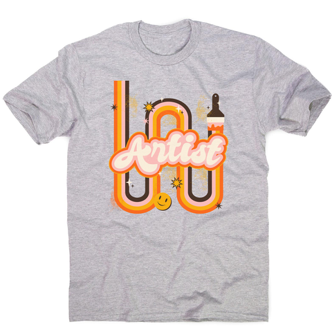 Cool artist men's t-shirt Grey