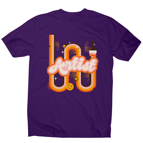 Cool artist men's t-shirt Purple