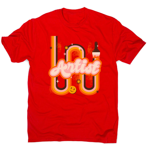 Cool artist men's t-shirt Red