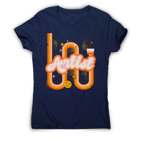 Cool artist women's t-shirt Navy