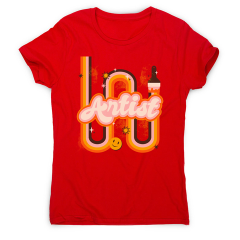 Cool artist women's t-shirt Red