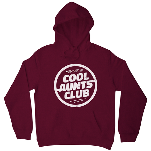 Cool aunts club badge hoodie Burgundy