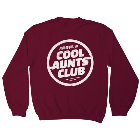 Cool aunts club badge sweatshirt Burgundy