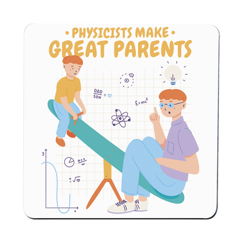 Cool physicist dad coaster drink mat Set of 1
