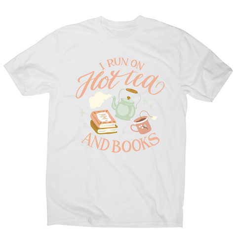 Cozy winter tea and books men's t-shirt White