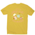 Cozy winter tea and books men's t-shirt Yellow