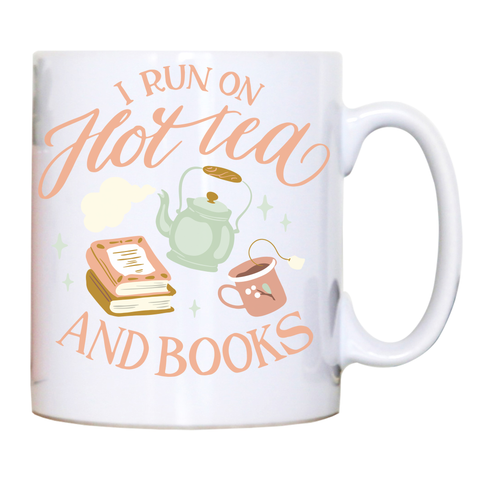 Cozy winter tea and books mug coffee tea cup White