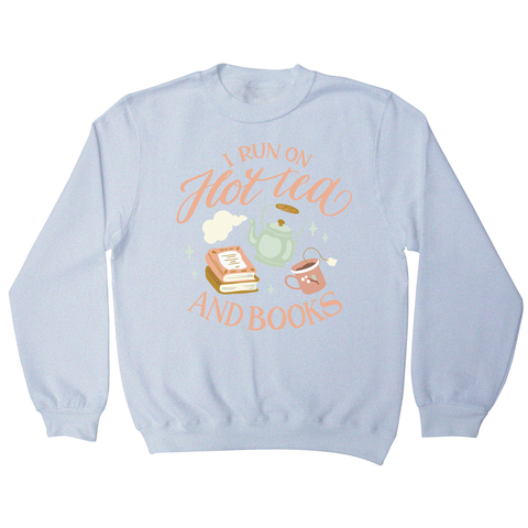 Cozy winter tea and books sweatshirt White