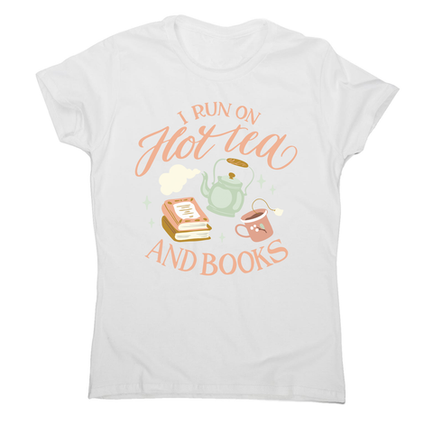Cozy winter tea and books women's t-shirt White
