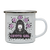 Crypto girl enamel camping mug White