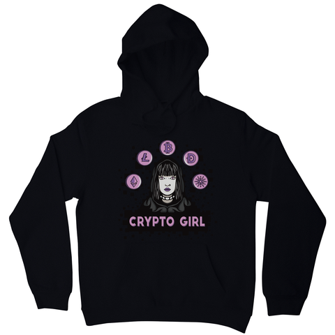 Crypto girl hoodie Black