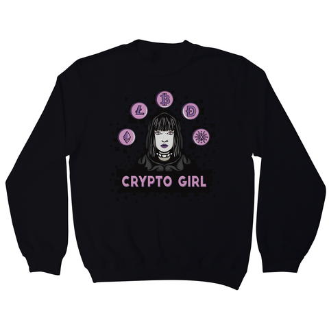Crypto girl sweatshirt Black