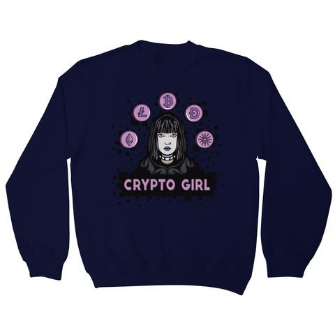 Crypto girl sweatshirt Navy