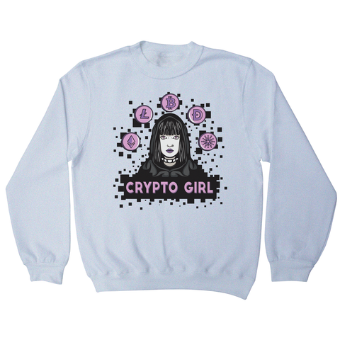 Crypto girl sweatshirt White