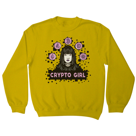 Crypto girl sweatshirt Yellow