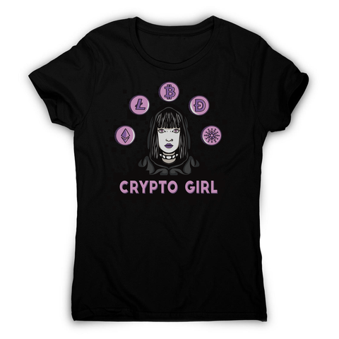 Crypto girl women's t-shirt Black
