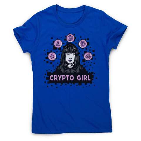 Crypto girl women's t-shirt Blue