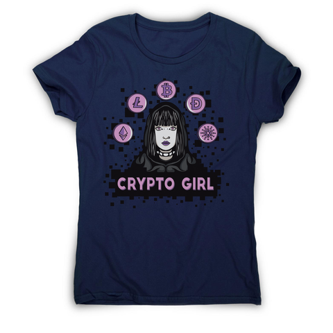 Crypto girl women's t-shirt Navy