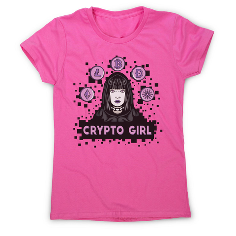 Crypto girl women's t-shirt Pink