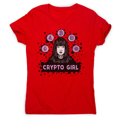 Crypto girl women's t-shirt Red