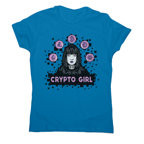 Crypto girl women's t-shirt Sapphire