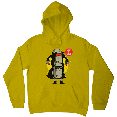 Ctrl z cyborg hoodie Yellow