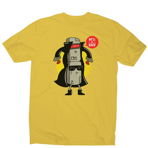 Ctrl z cyborg men's t-shirt Yellow