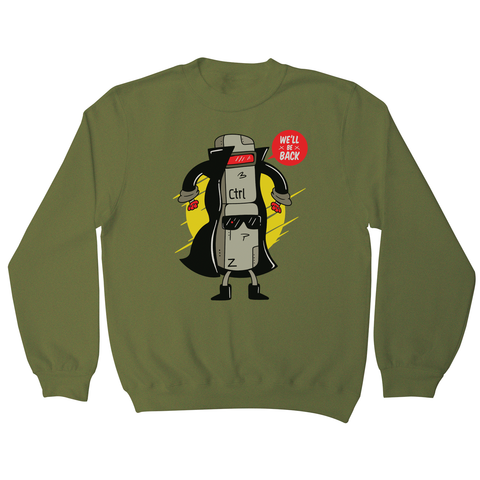 Ctrl z cyborg sweatshirt Olive Green